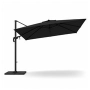 Ombrellone 3x3 M Giardino Braccio Retrattile Per Esterni Gazebo Piscina Terrazze Bar Hotel In Acciaio Inossidabile Braccio Rotabile 360° Telo 180 G/M2 Impermeabile Resistente Ai Raggi UV Nero