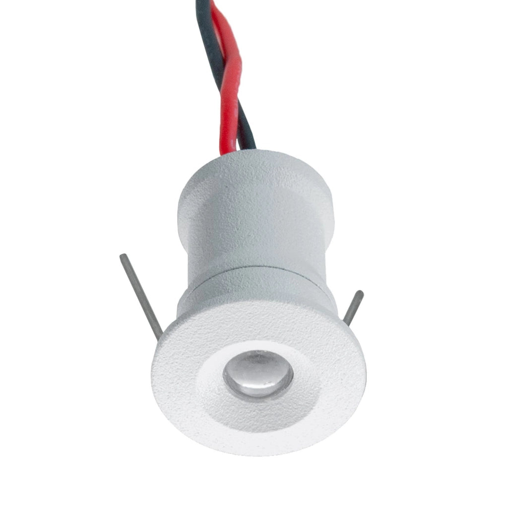 Mini faretto IP65 LED 1W resa 12W incasso punto luce 12V box doccia cielo stellato segnapassi luci gradini barca camper BIANCO 3000K