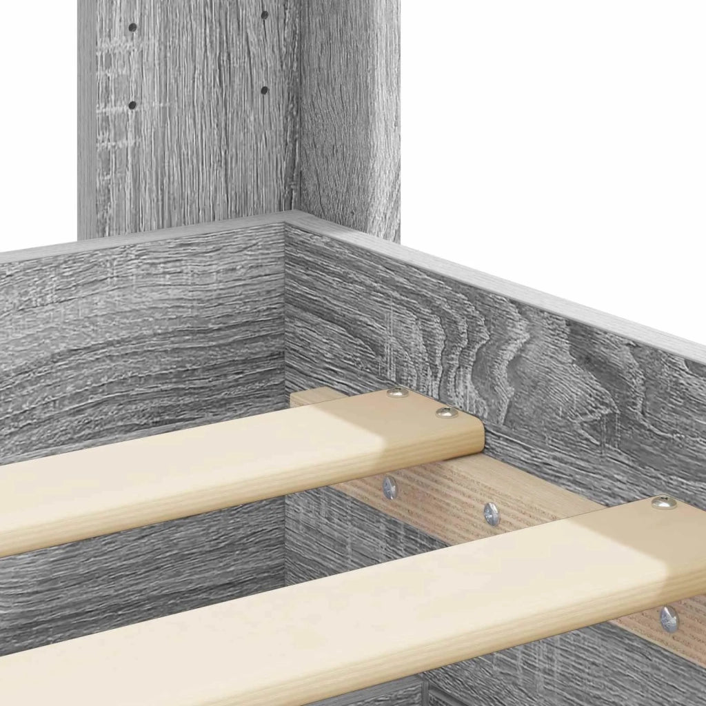 Struttura del letto con stoccaggio e testata Sonoma grigio 3414528
