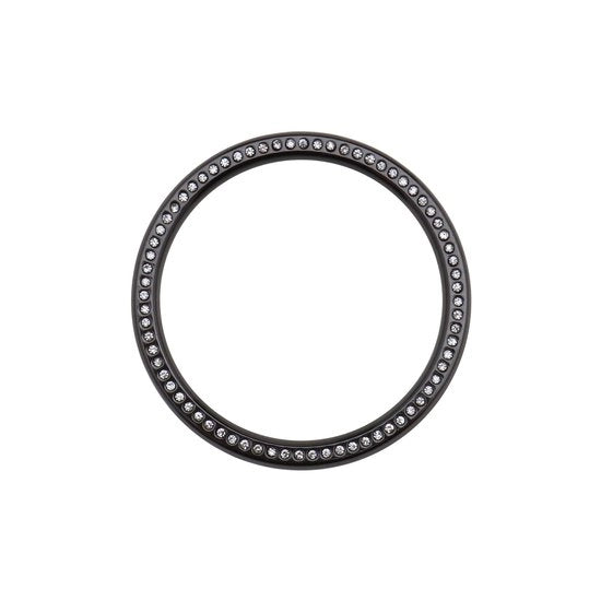 Accessorio Decorativo in Acciaio per Ora - Compatibile con Galaxy Watch 4 - Resistenze al Marcatura - Nero - Dimensione 42mm