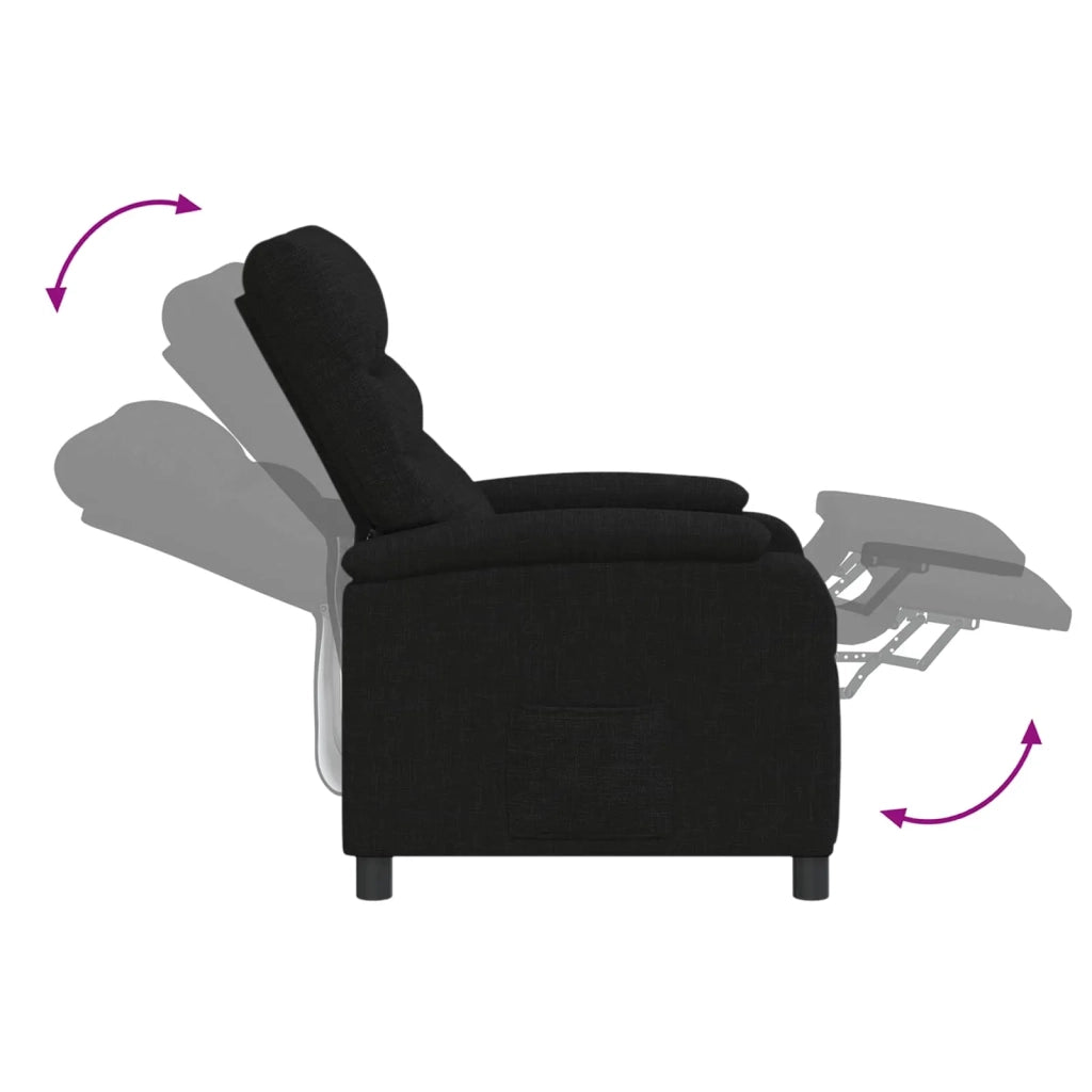 Poltrona Massaggiante Nero Tessuto 42034911