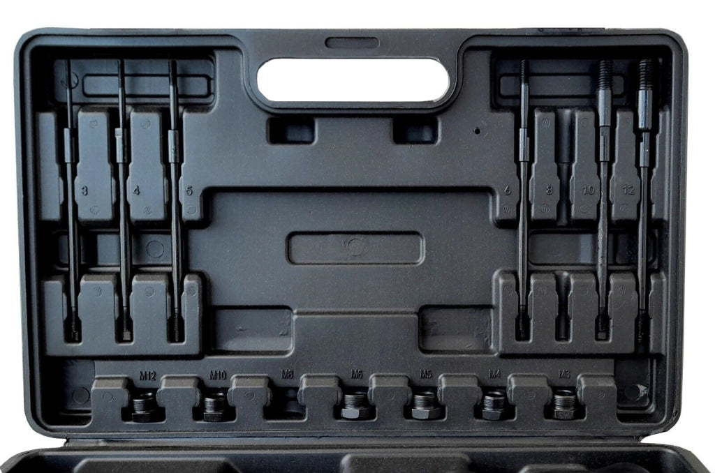 KIt 122 PZ RIVETTATRICE PER INSERTI RIVETTI FILETTATI M3 M4 M5 M6 M8 M10 M12