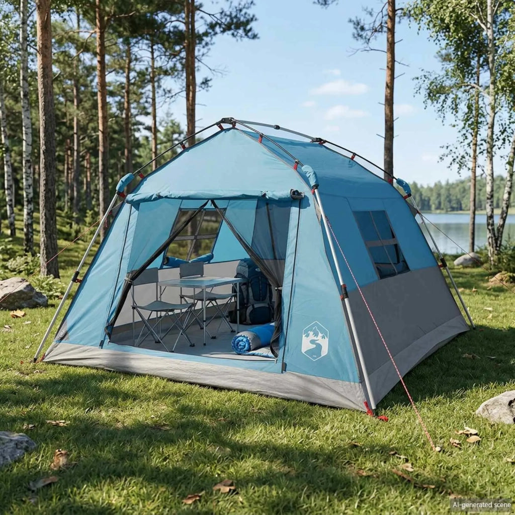 Tenda istantanea resistente all'acqua 3 persona Blu 42042267
