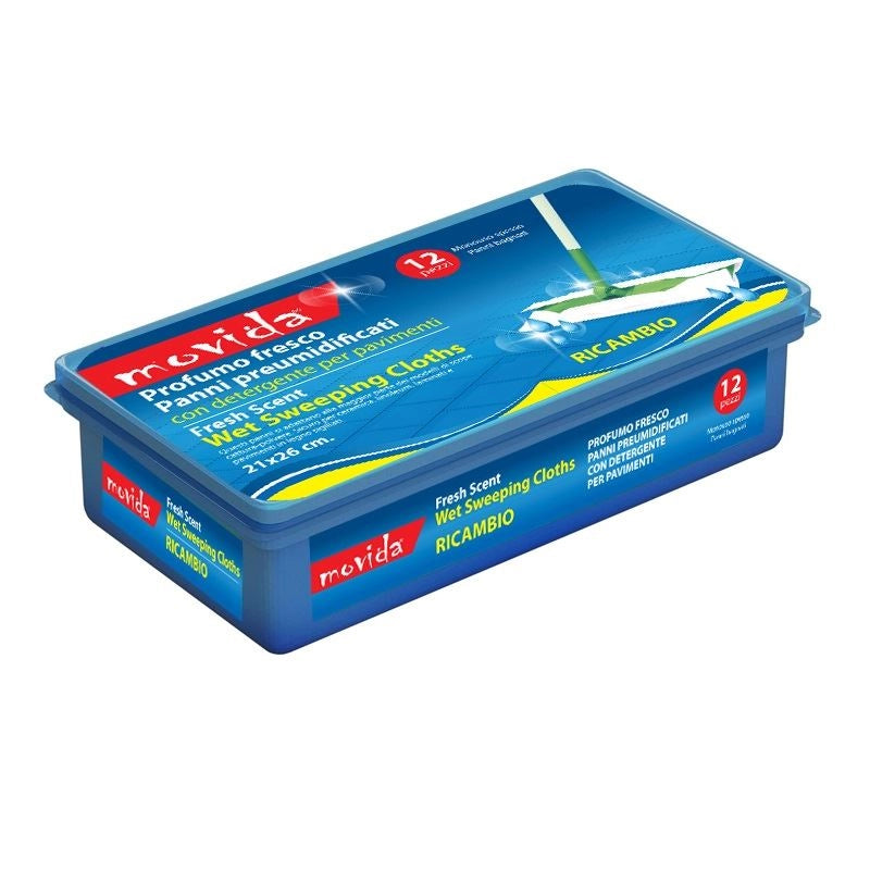 Set 12 Pezzi Panni Catturapolvere Umido Box MOVIDA