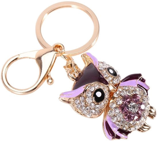 Accessorio per chiavi unisesso - Paesaggio uccello - Accessorio per chiavi blingbling - Accessorio per tasca portatile - Blu - Accessorio per auto - Disegno compatto