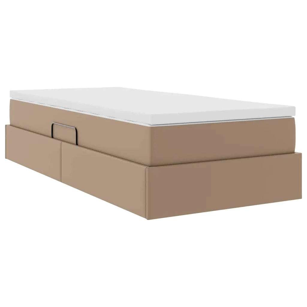 Letto con contenitore e materasso Cappuccino 90 x 200 cm