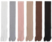 6 paia di calze per donna con dita separate, trasparenti, nylon elastico, ginocchiere, diverse colori