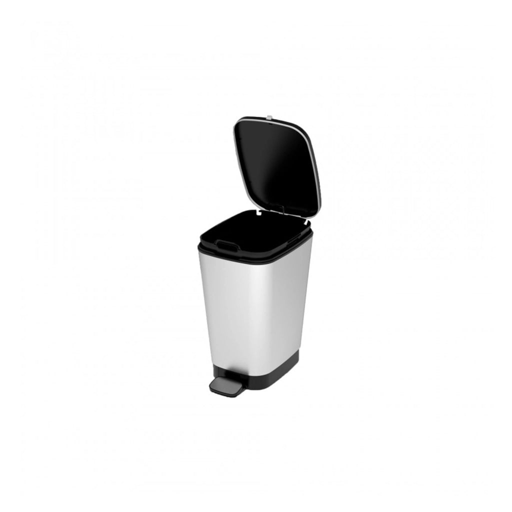 PATTUMIERA CON PEDALE STEEL GRIGIA LT 35