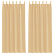 Tende in Voile con Tasche per Aste 2 pz Sabbia