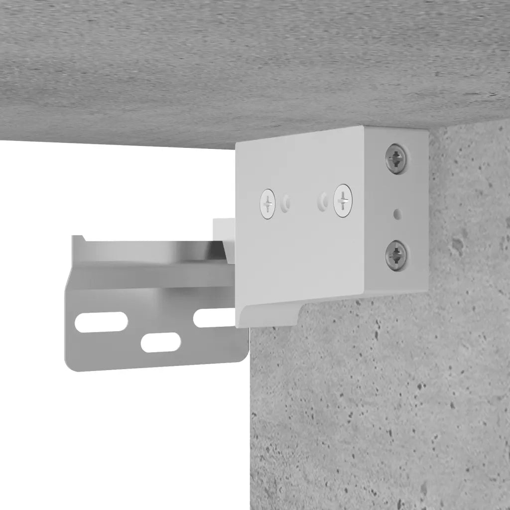 Comodino a Muro Grigio Cemento 35x35x20 cm 829844
