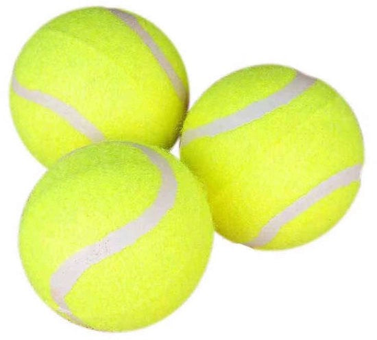 Palle da tennis per cani – Palle di gomma durevoli e non tossiche per cani di piccola e media taglia – Leggere e sicure, diametro 5 cm – Ideali per allenamento e gioco all'aperto – 3 pezzi