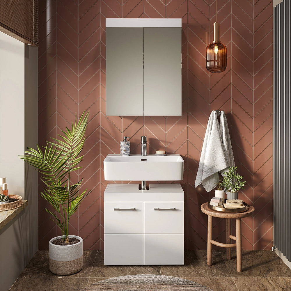 Vicco Set mobili bagno Bianco 2 parti