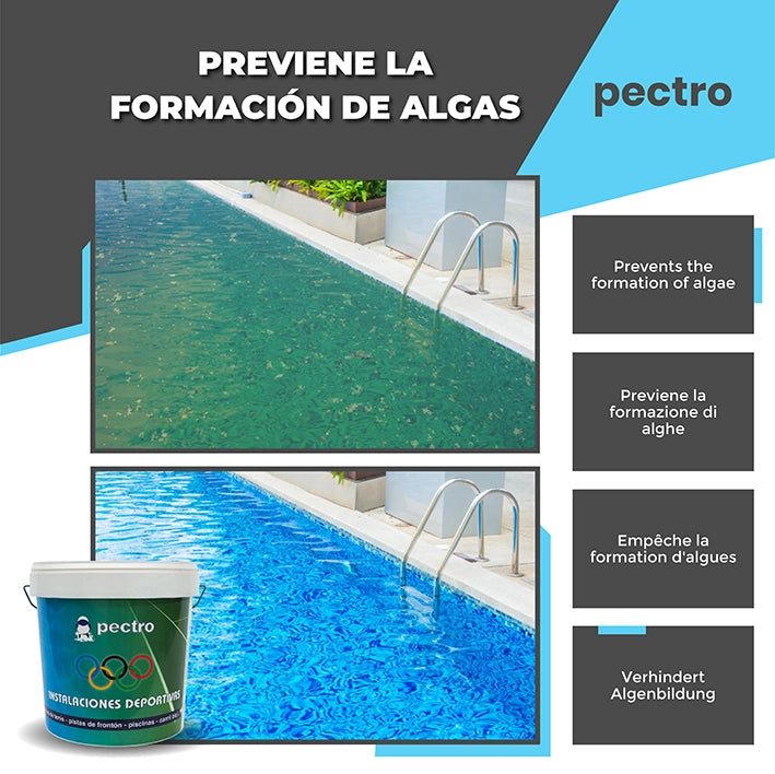 Vernice per Piscine 4L in Cemento Fibra e Poliestere - Pittura per Piscine ad Acqua BIANCA