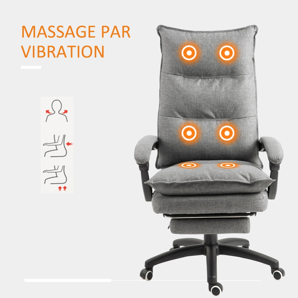 Sedia da ufficio massaggiante ergonomica ¨C zephmum ¨C grigio