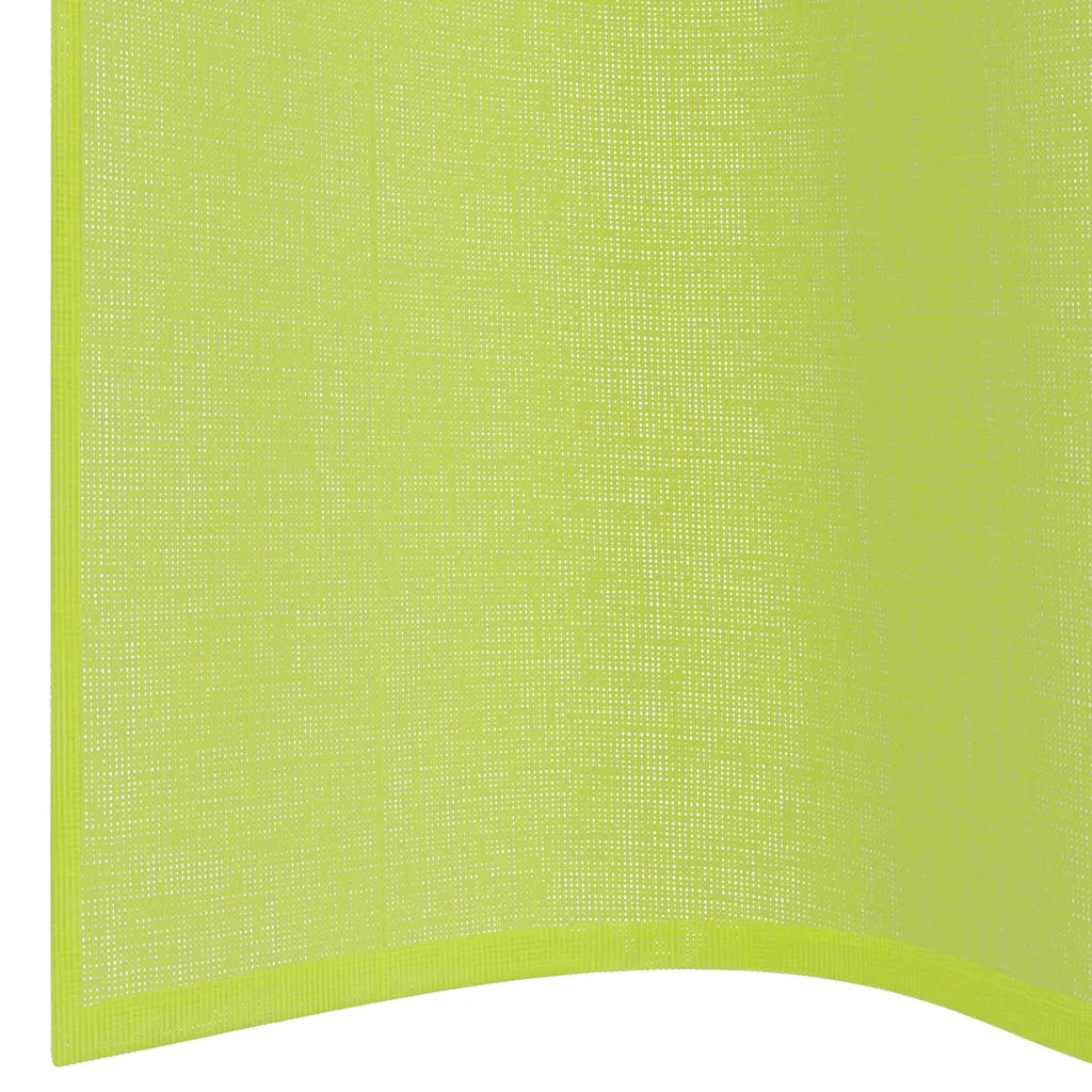 Tende in Voile con Occhielli 2 pz Verde Mela 140x245 cm 4102056