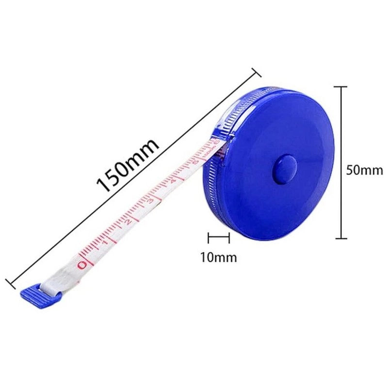 Metro Sarta 150cm Nastro Morbido 7mm Per Misurare il Corpo Girovita Fianchi Torace Braccia