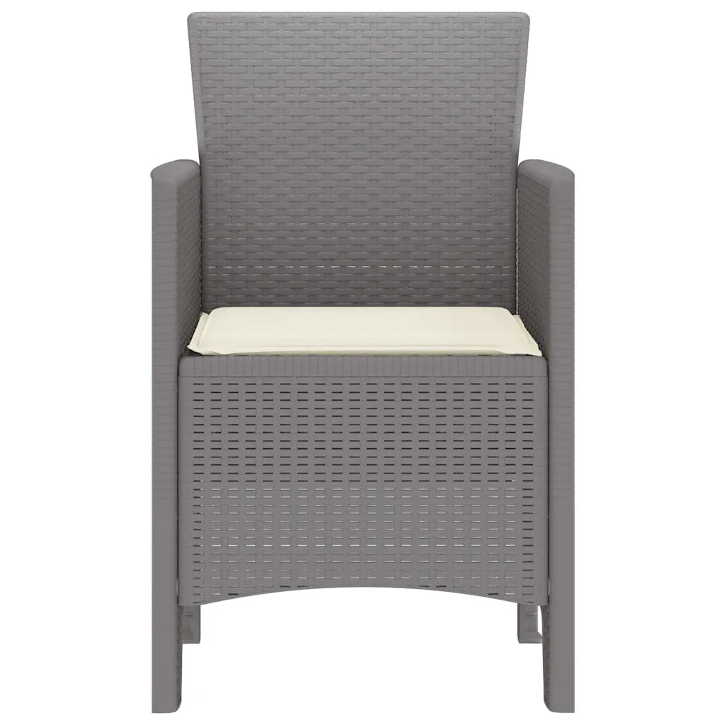 Sedia da Giardino 4 pcs Grigio chiaro 53 x 49 x 85 cm