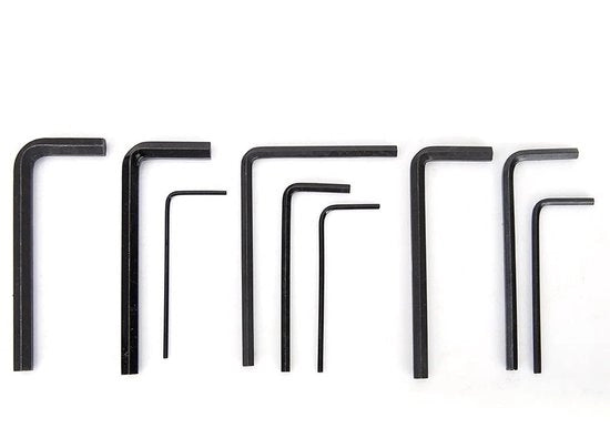 Set di chiavi per chitarra universale - 9 pezzi con misure da 1,5mm a 5mm - Utile per il mantenimento della chitarra - Adatto per chitarre Acustico e Basso.