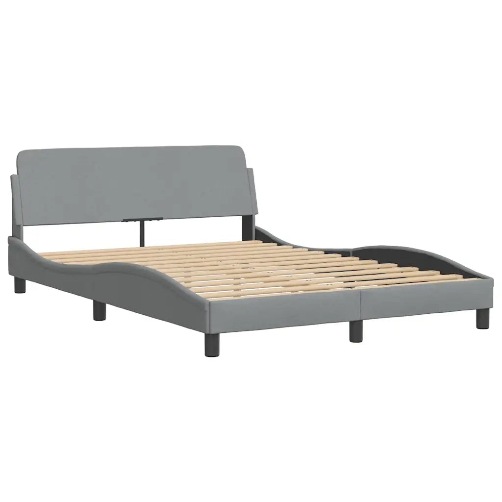 Letto matrimoniale | Letto per adulti | Giroletto senza Materasso Grigio Chiaro 120x200 cm Tessuto