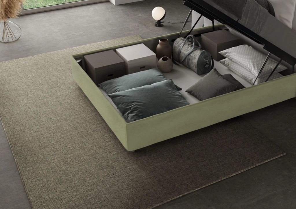 Letto 1 Piazza e Mezzo 120x190 cm Senza Rete Mika Tè verde
