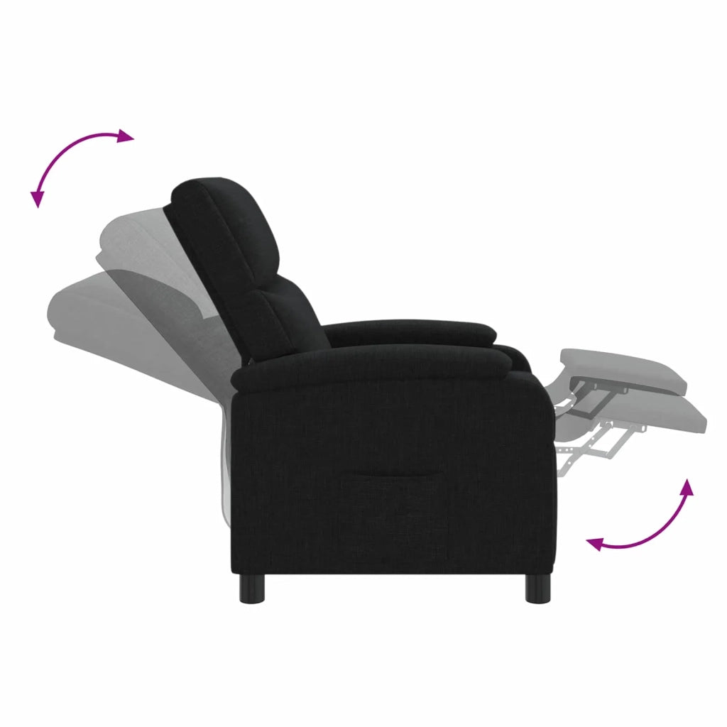 Poltrona Massaggiante Nero Tessuto 42035011