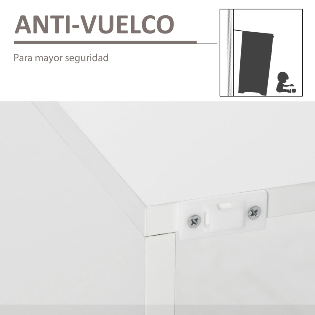 Credenza Moderna con Luci LED ¨C zephmum ¨C 97x35x83 Bianco