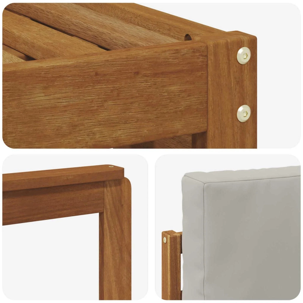 Set divano sezionale con cuscino 6 pcs Grigio Naturale e Chiaro 3375076