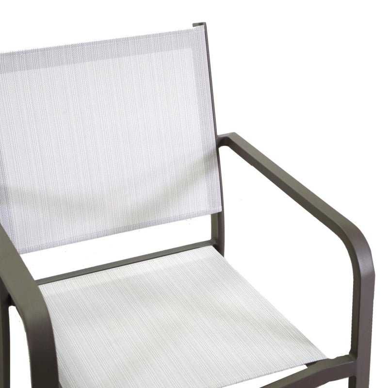 Poltrona alluminio textilene El Paso marrone cm 55x61h43/84,5