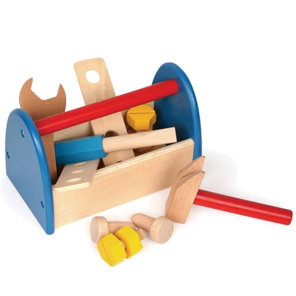 Trade Shop - Cassetta Degli Attrezzi Giocattolo Per Bambini In Legno Attrezzi Accessori Gioco -