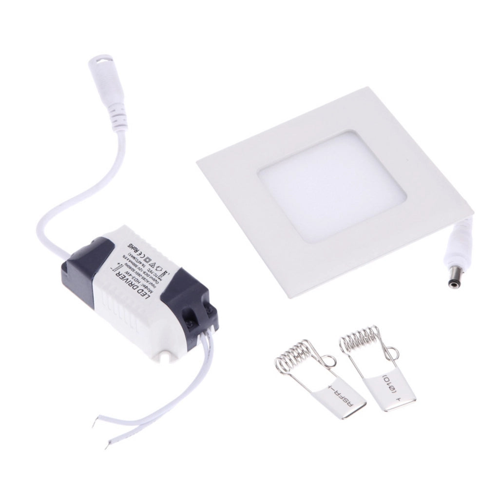 Faretto Led 3 Watt Pannello Incasso quadrato 180LM Luce naturale 4000k - Tech-It