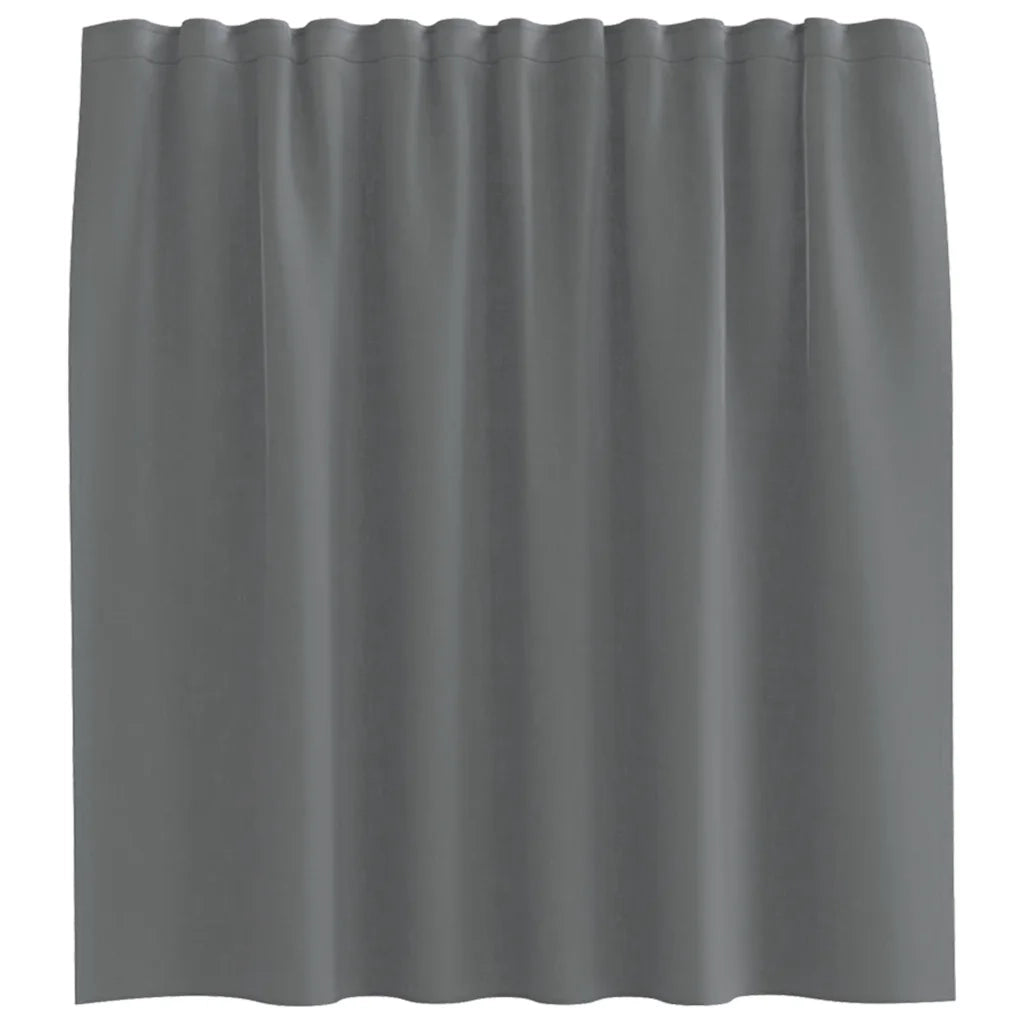 Tende in Voile con Tasche per Aste 2 pz Grigio Scuro 4102181