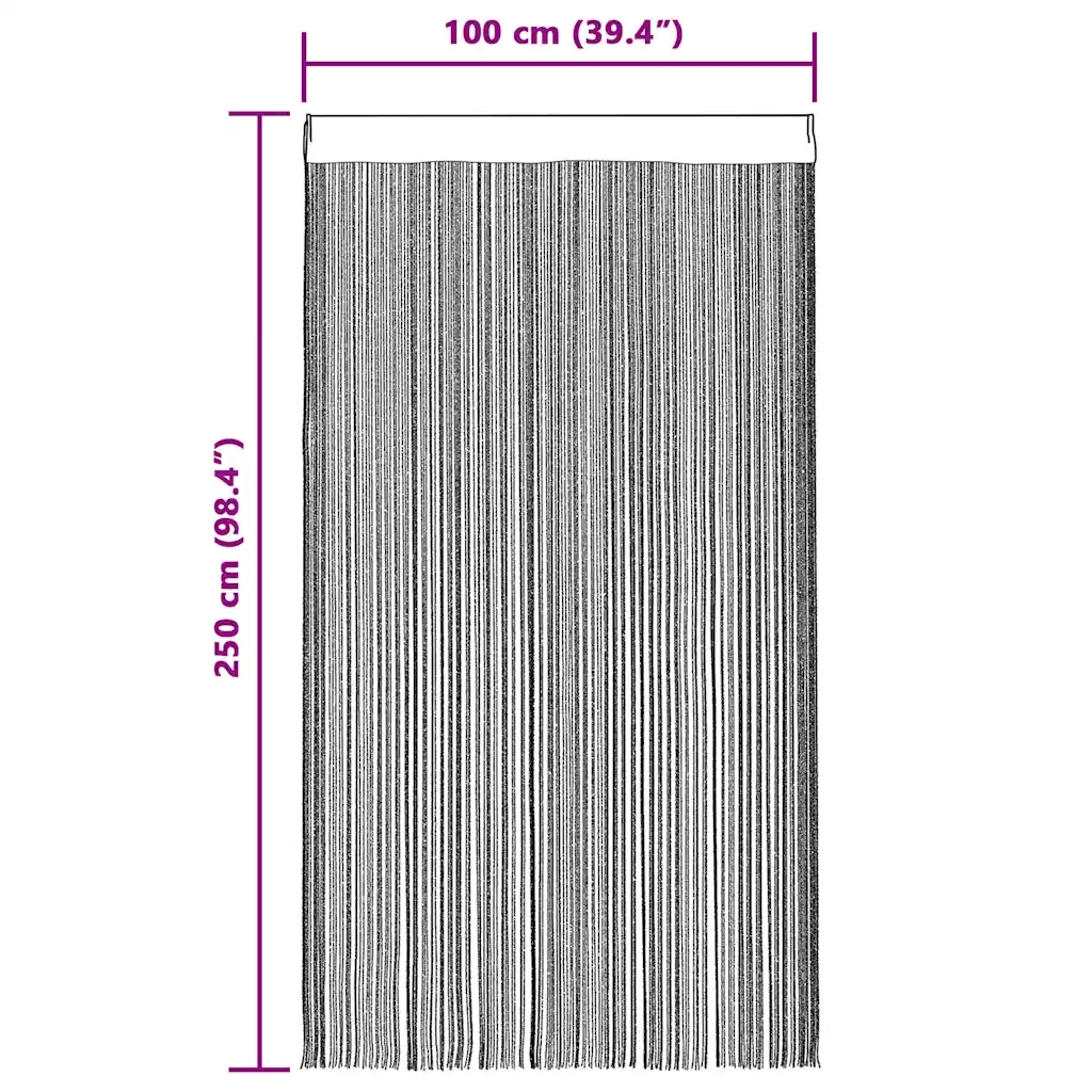 Tende a Filo 2 pz Viola 100x250 cm