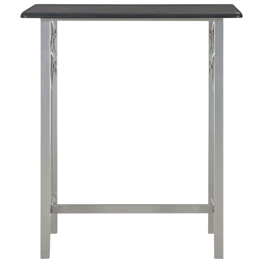 Set da Bar 3 pz in Legno e Acciaio Nero 284396