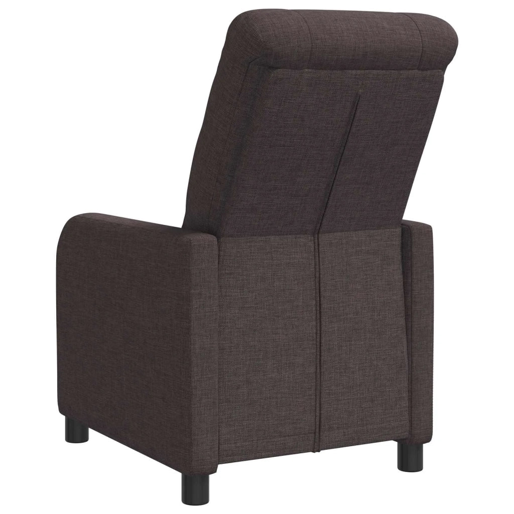 Poltrona reclinabile Marrone Scuro Tessuto 42035025