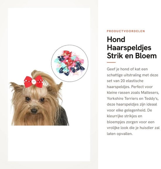 Accessori per cani e gatti - Spille per pelo 20 pezzi - Spille elastiche per cani e gatti - Materiale: poliestere - Lunghezza: circa 4 cm - Codice prodotto:  - Modello: