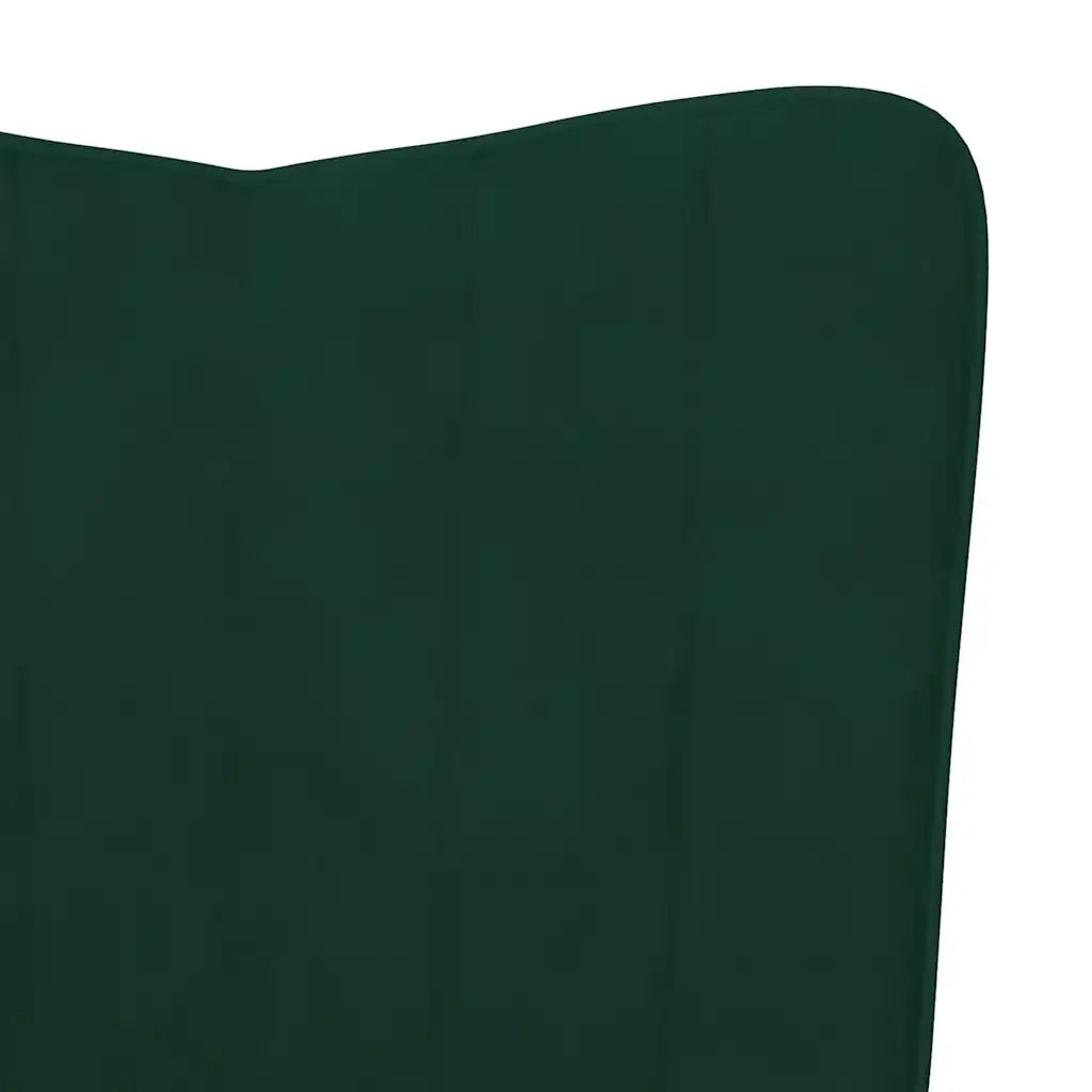 Sedia a Dondolo Verde Scuro in Velluto 327745