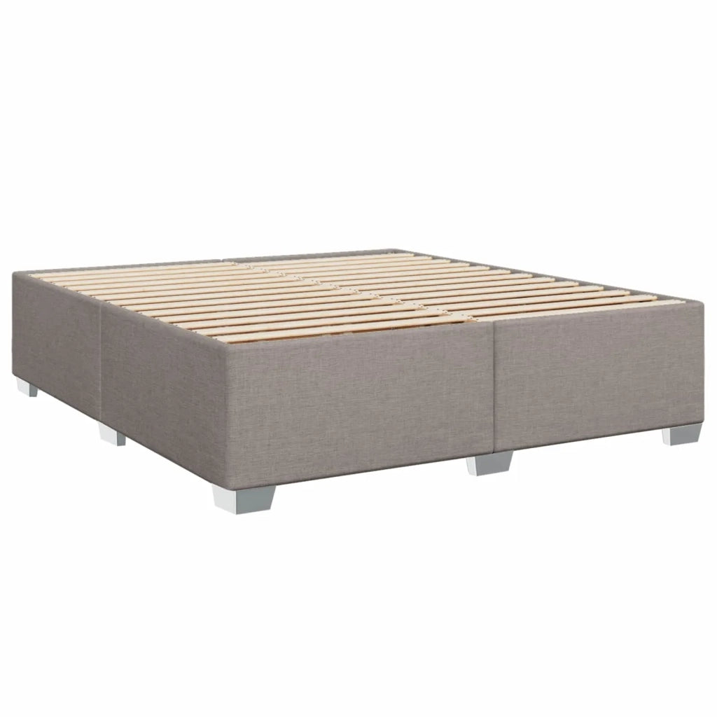 Letto box spring con materasso Tortora 180 x 200 cm Tessuto 3450541