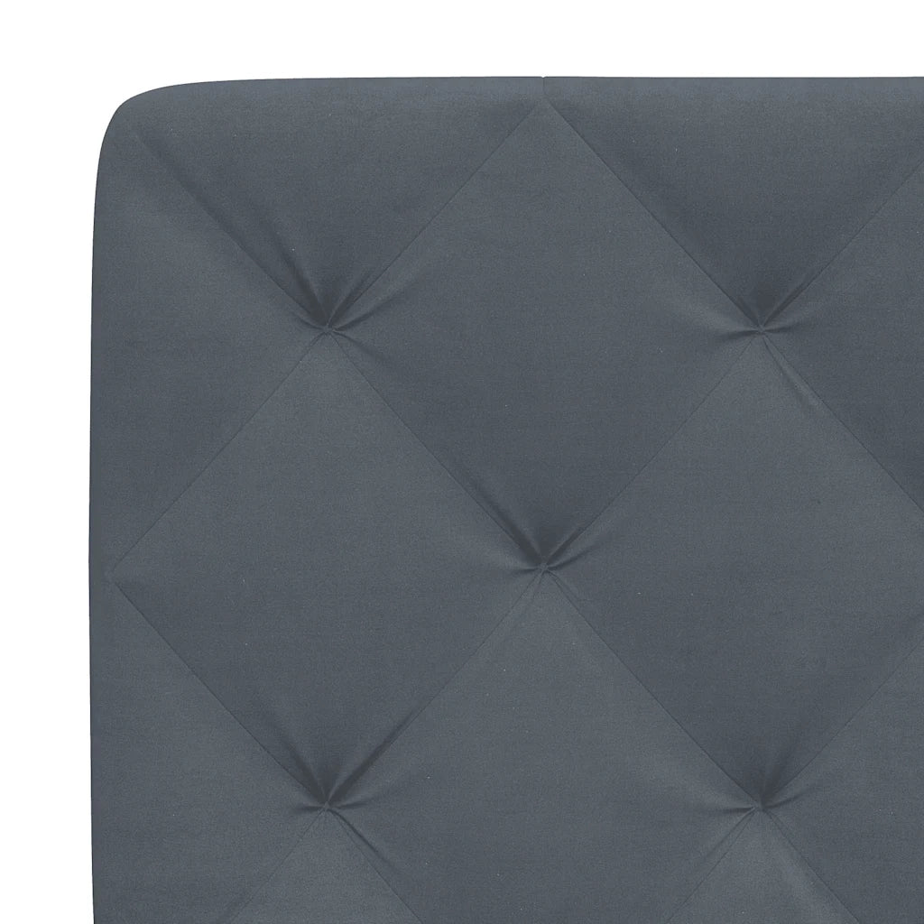 Letto matrimoniale | Letto per adulti | Giroletto senza Materasso Grigio Scuro 200x200 cm Velluto