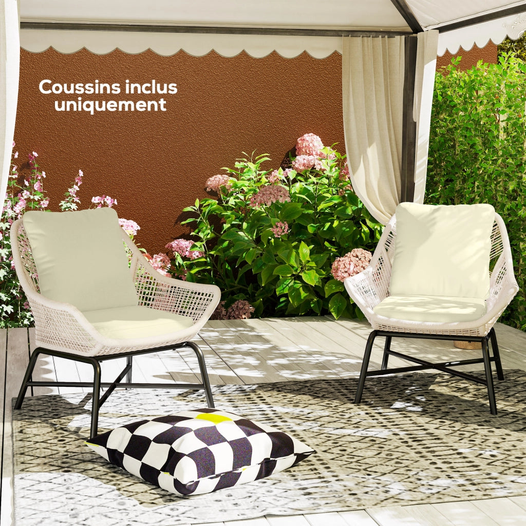 Poltrona Relax con Cuscini ¨C Zephmum ¨C Crema
