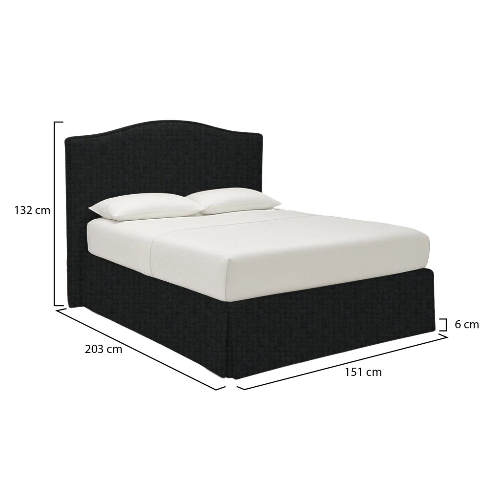Blyth, Letto Piazza e Mezza Sfoderabile Made in Italy, Grigio Scuro