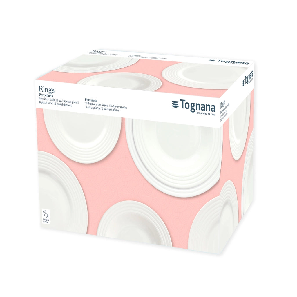 Kit 18 piatti Tognana Polis Rings