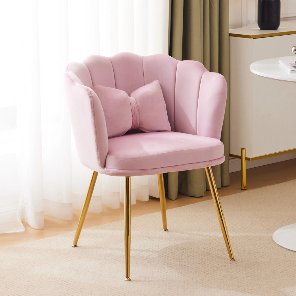 POLTRONA DA SALOTTO 62x54x43 cm Velluto Rosa