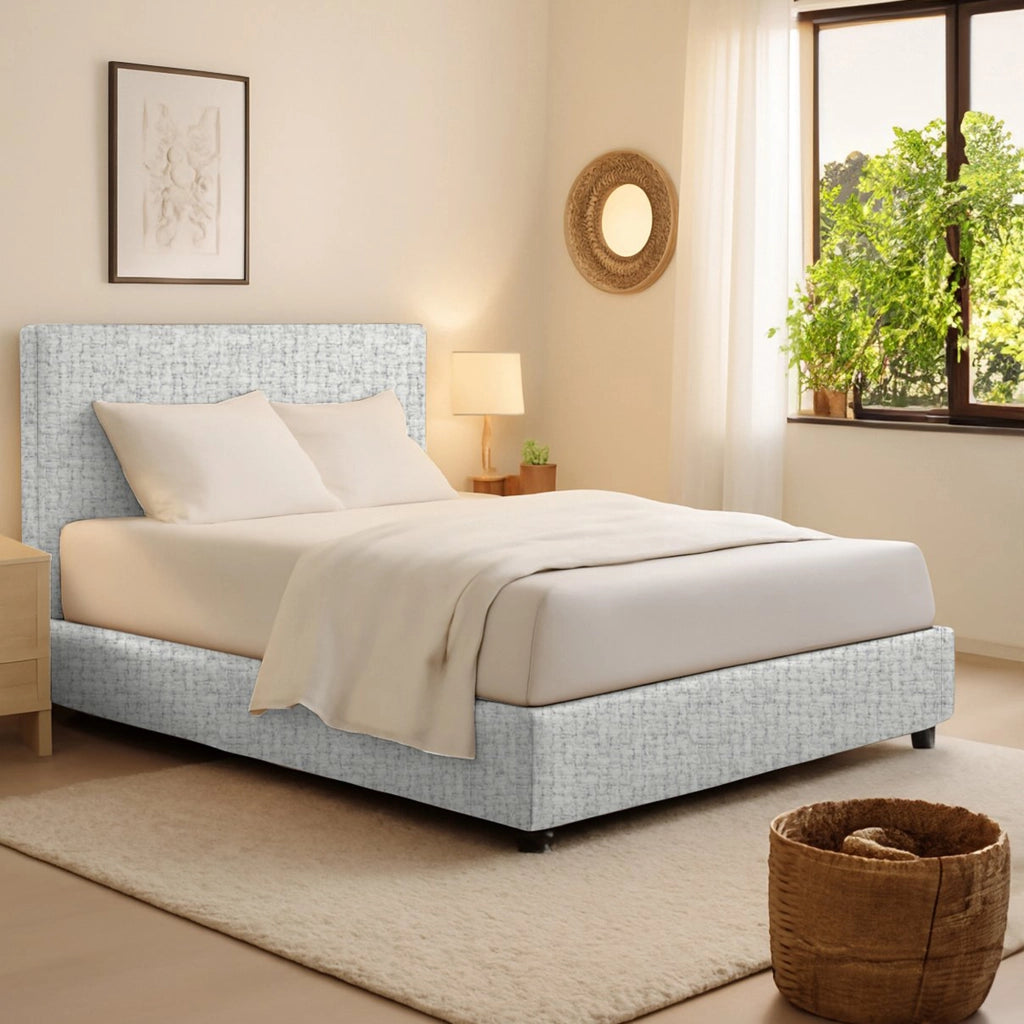 Rugby, Letto Singolo Sfoderabile Made in Italy, Grigio Chiaro