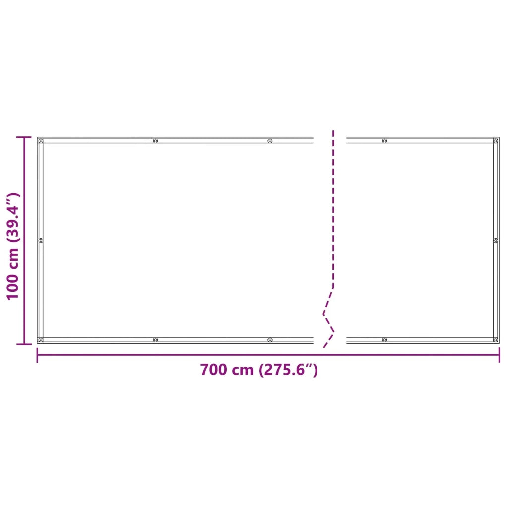 Schermo da balcone-Pannello per balcone Arancione 100 x 700 cm Tessuto Oxford
