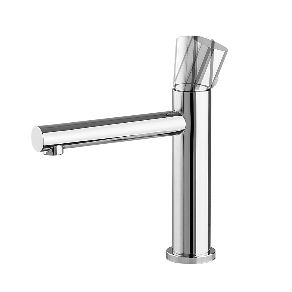 Miscelatore lavabo cromo senza leva in acciaio inox Gemini