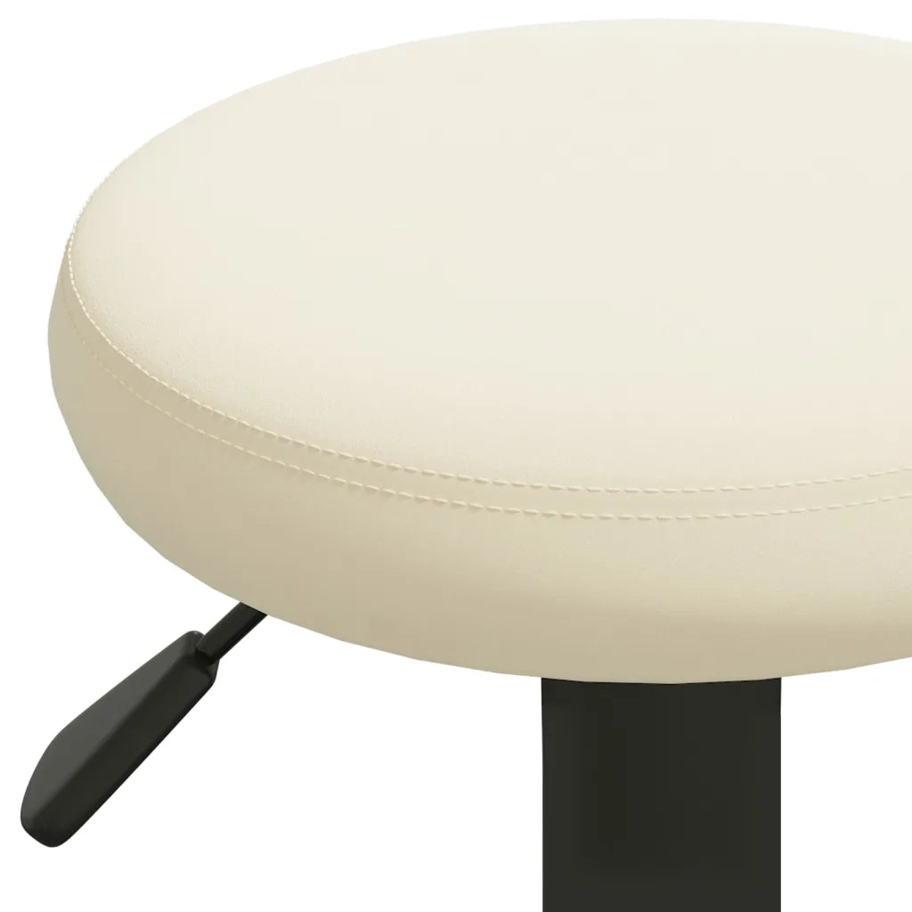 Sedie da Bar 2 pz Crema in Velluto 333142