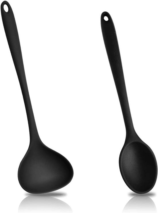 Set di Spatole in Silicone con Gancio di Sospensione - Multifunzionale - Cucina e Mescolare - Set da 3 pezzi