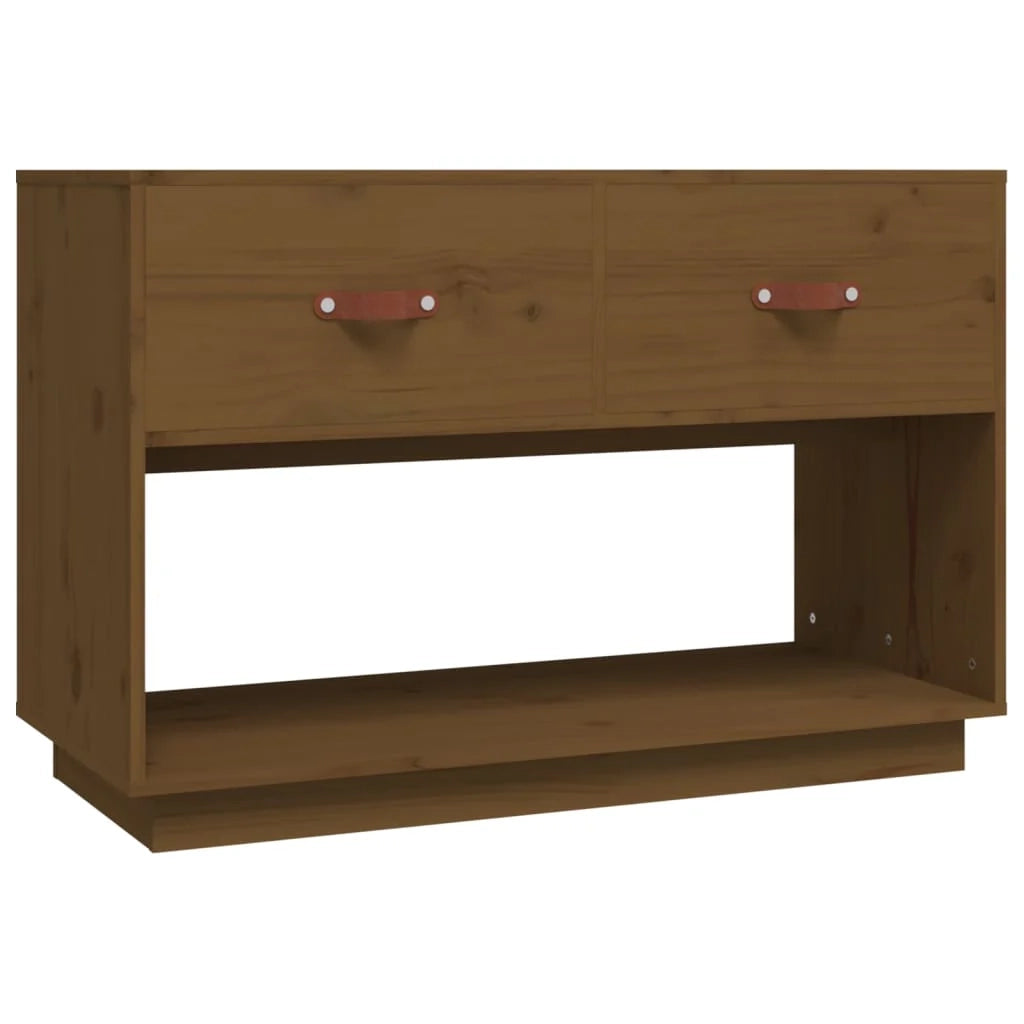 Mobile TV multimediale scaffale TV credenza TV sala da pranzo soggiorno camera da letto color miele 90 x 40 x 60 cm legno di pino massiccio marrone 02_0027726