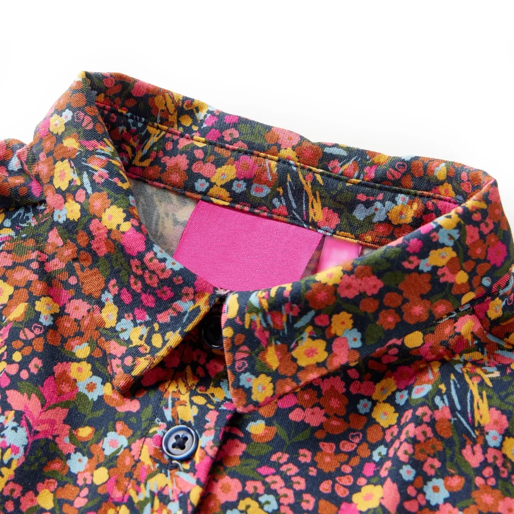 Abito da Bambina a Maniche Lunghe Multicolore 104 14903