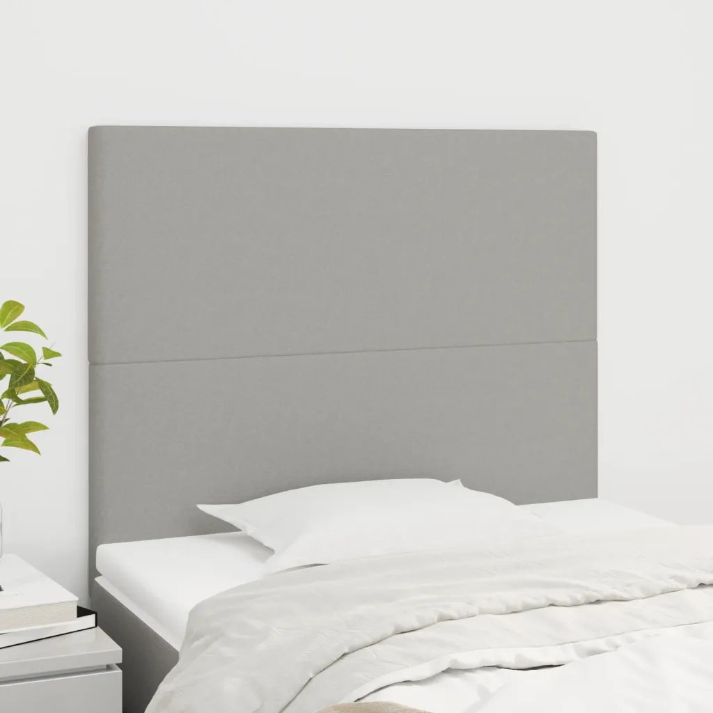 Testiera | Testata Grigio Chiaro 80x5x118/128 cm Tessuto